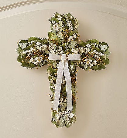 Preserved Cross Wreath